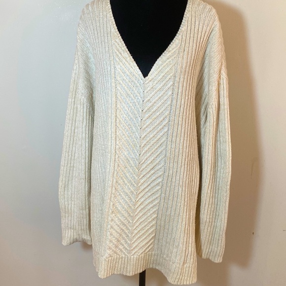 V Neck Ribbed Sweater - Picture 2 of 5